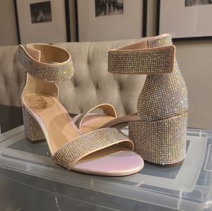 Call It Spring rhinestone heels, size 7